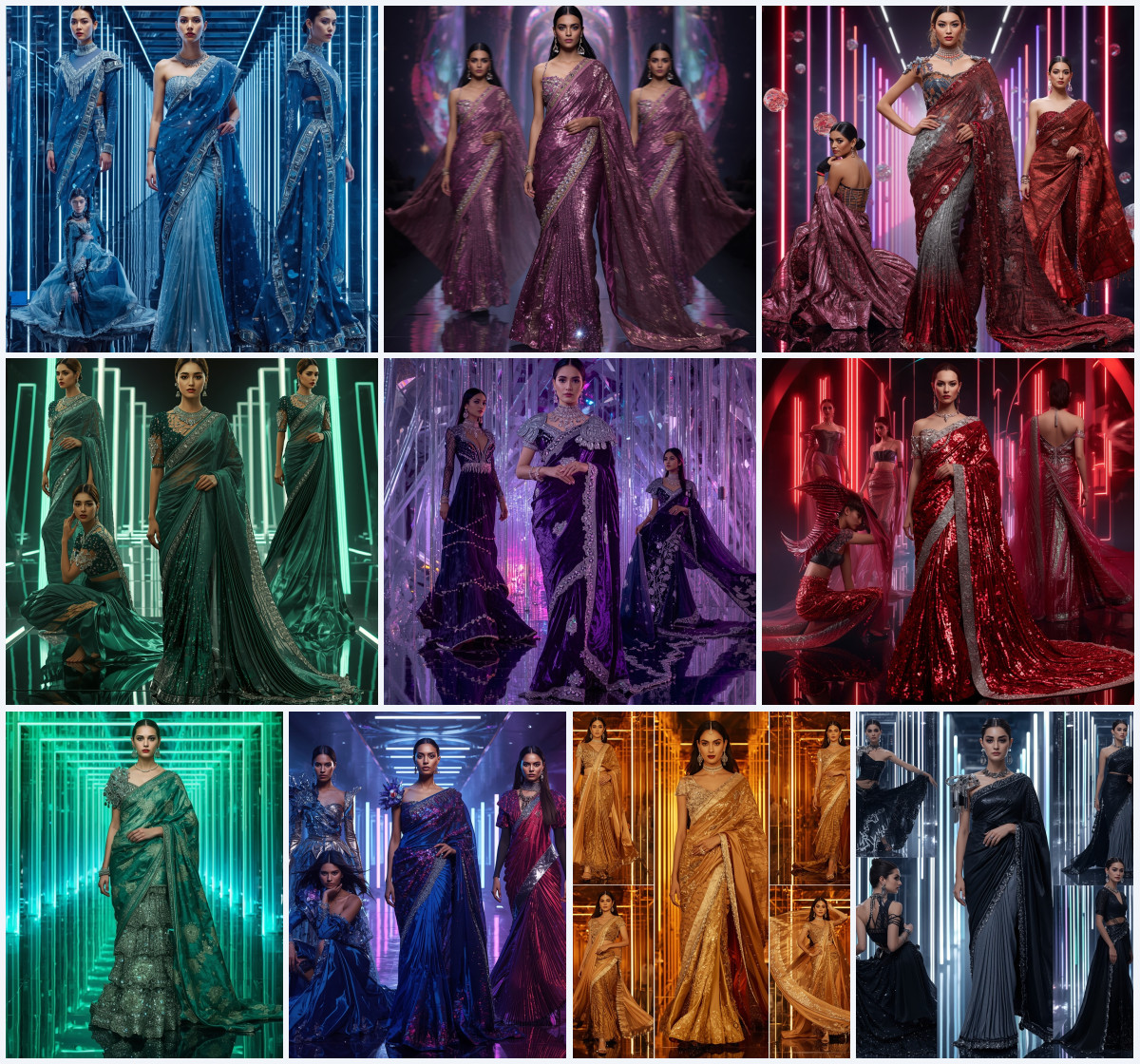 10+ Velvet Fusion Modern Saree AI Prompts for Royal Aesthetics using Gemini, Grok, and ChatGPT