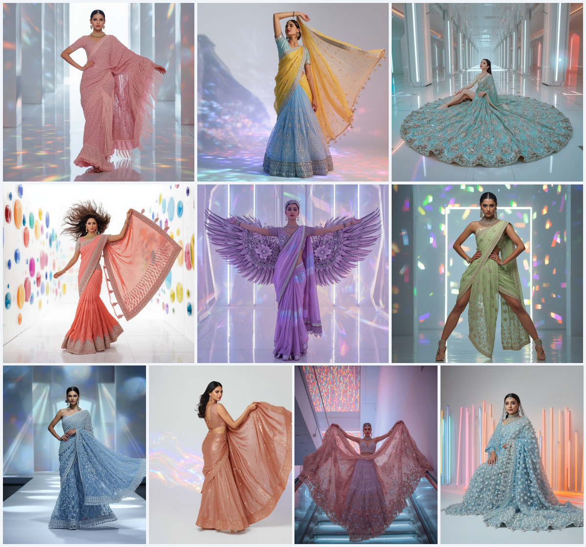 The 10+ Best Pre-Pleated Chiffon Modern Saree Prompts for Elegant Visuals - Part 31