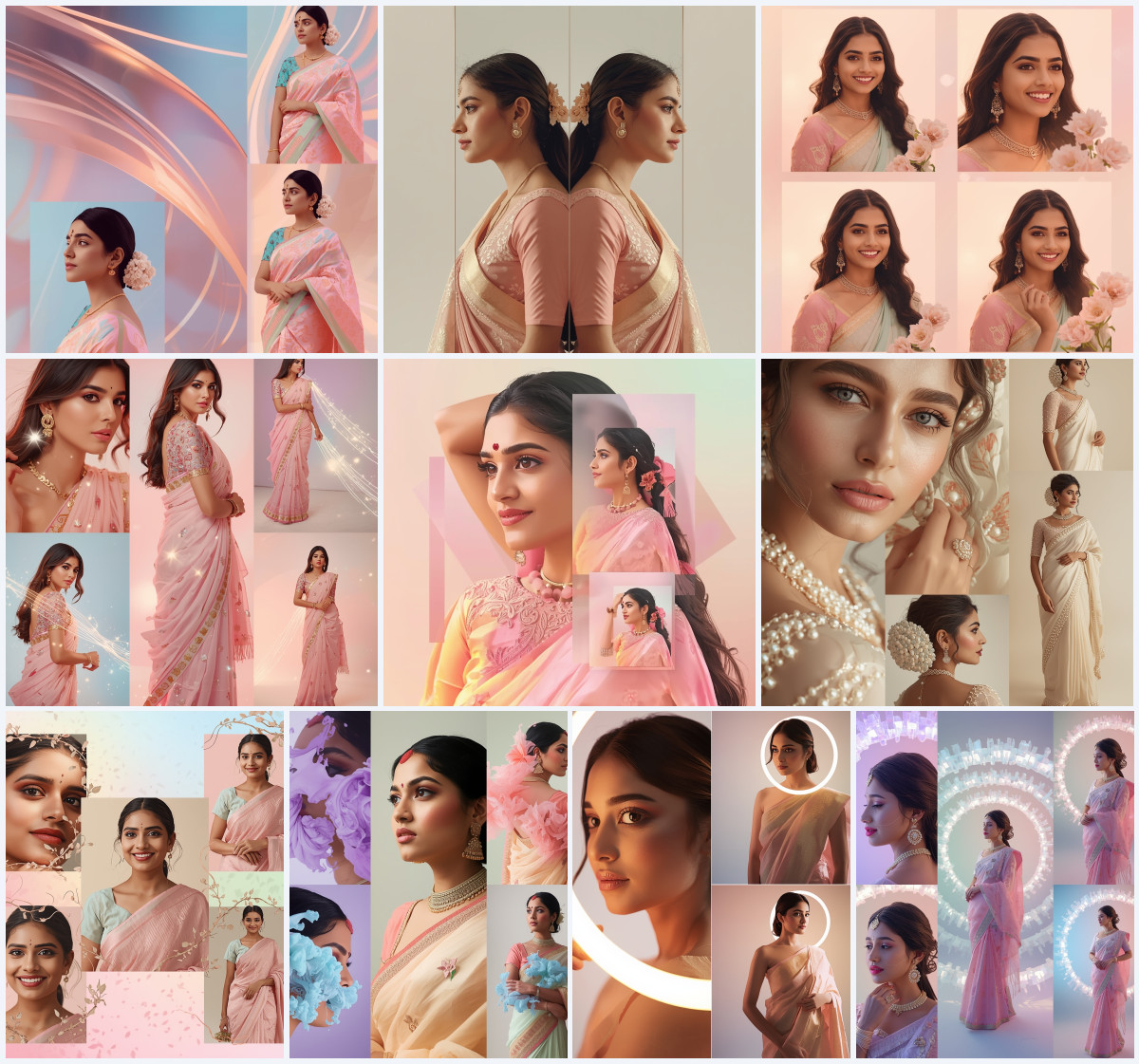 Top 10+ Liquid Gold Satin Saree Prompts for Red-Carpet Editorials