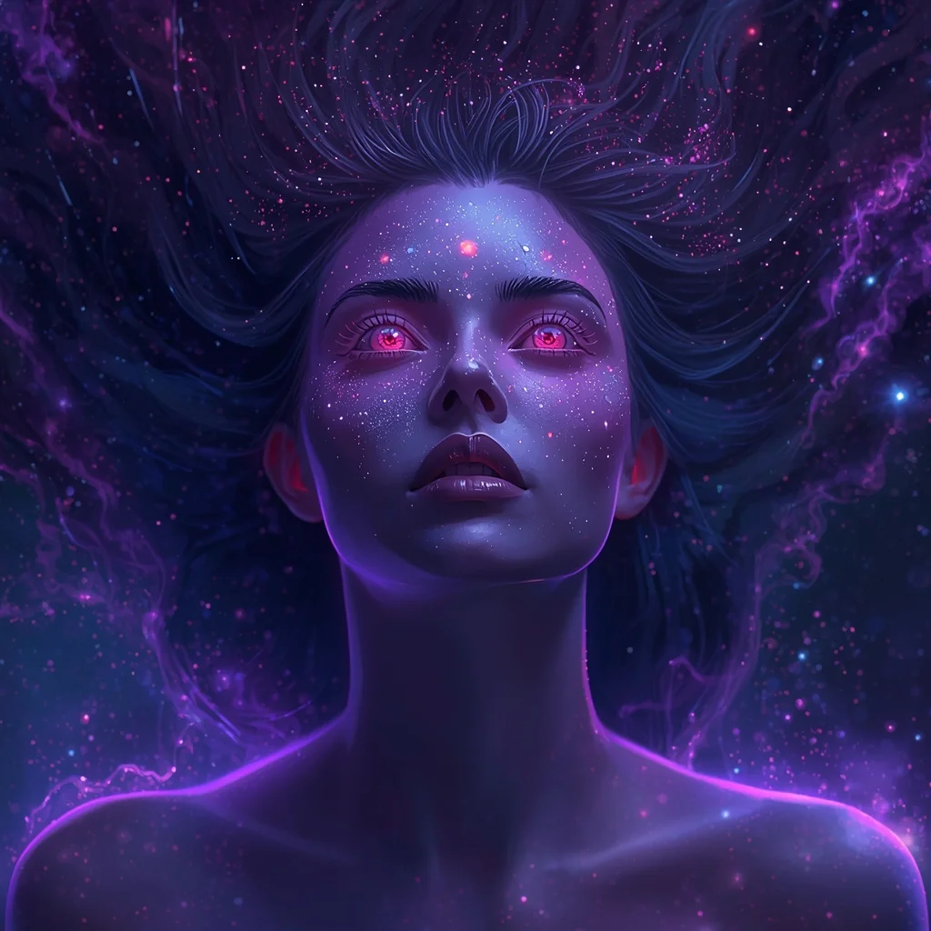 Cosmic Goddess – Space Fantasy Portrait | Gemini Image Prompt - Premium Art AI Image Prompt