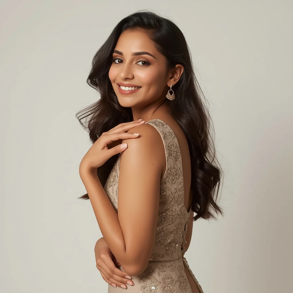 Enchanting Over-the-Shoulder Glow | Festive Prompt