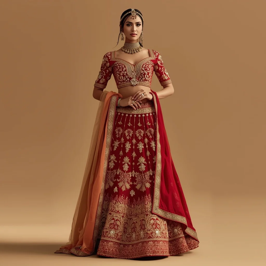 Lehenga Choli Royal Glam – Viral Reel Confidence Pose | Fantasy Ai Prompt - Woman Pose AI Image Prompt