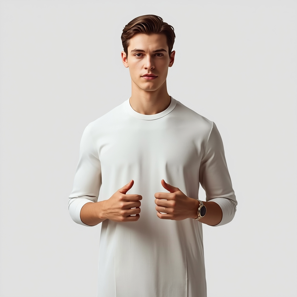 Minimal Fashion Men Front Facing Pose | Ai Prompt For Instagram - Man Pose AI Image Prompt