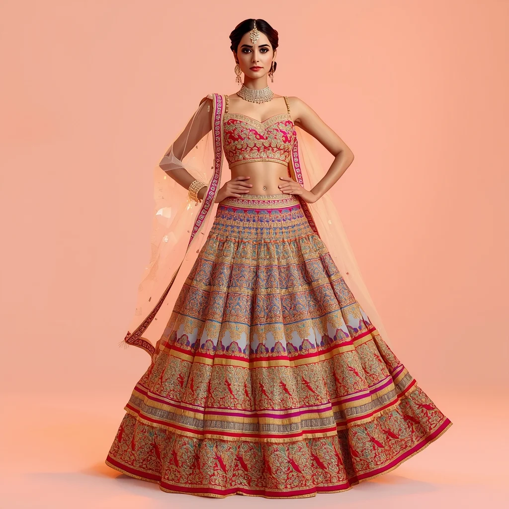 Mirrorwork Lehenga – Sangeet Party Dance Theme | Trending Ai Image Prompt 2026