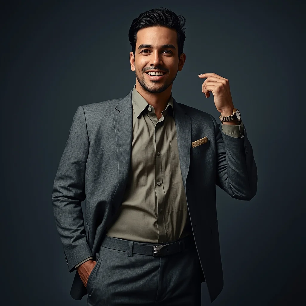 Modern Men Viral Confidence Pose | Gemini Photo Prompt