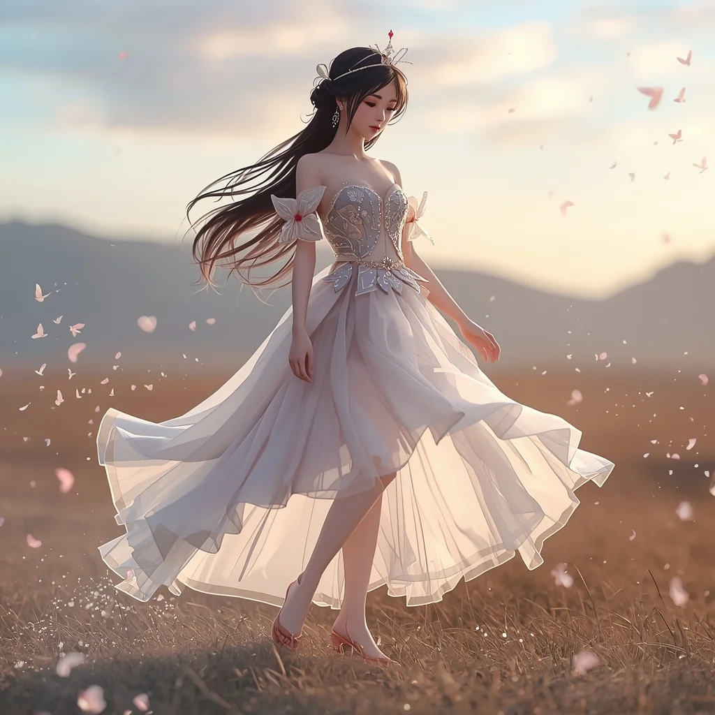 Modern Princess Fairytale Look | Gemini Ai Picture Prompt - AI Art AI Image Prompt