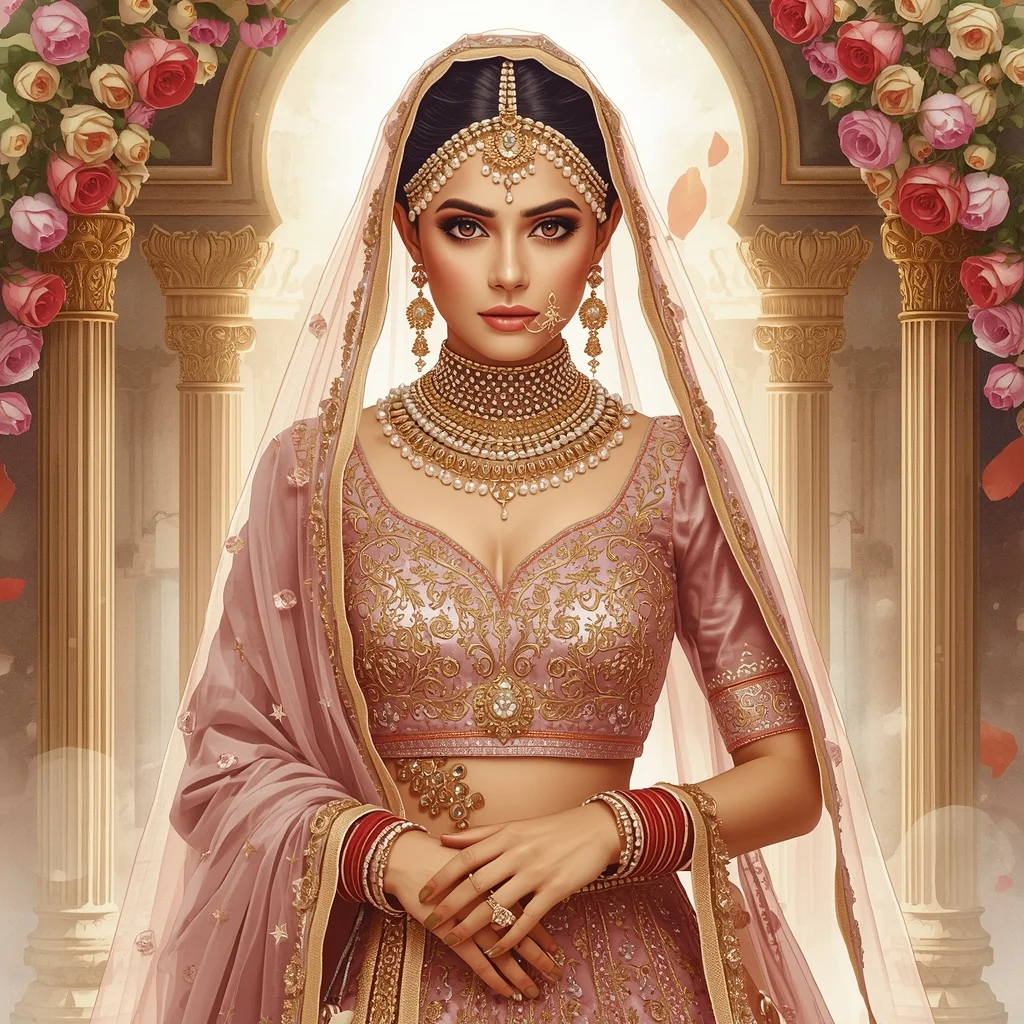 Rajasthani Royal Fusion – Watercolor Palace Festival Art | New Design Ai Prompt - Premium Art AI Image Prompt