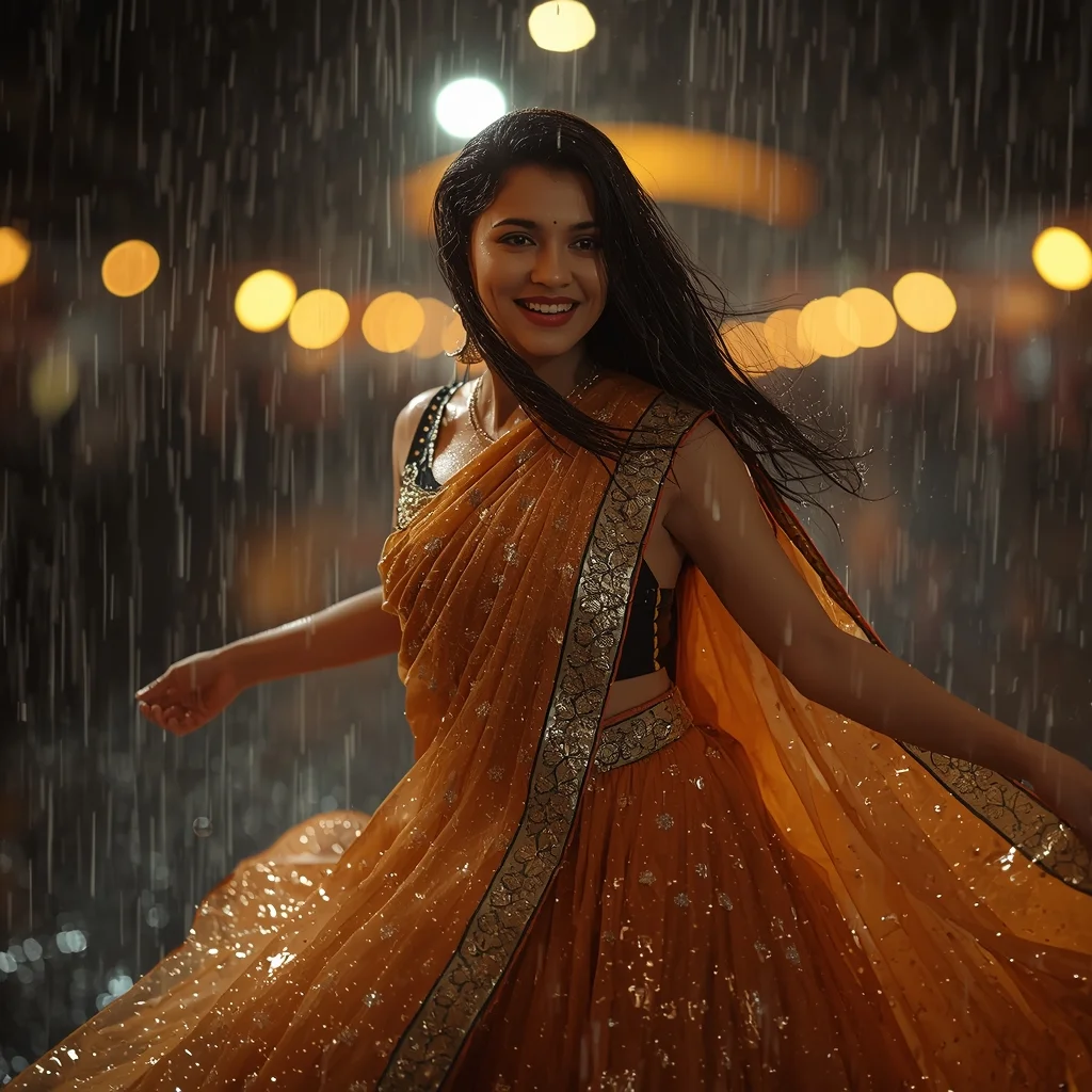 Slow-Motion Rain Spin Scene | Gemini Ai Photo Prompt Copy Paste