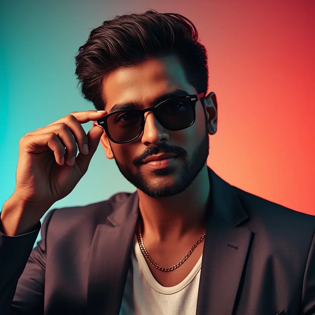 Sunglasses Swag Reel Pose | Ai Photo Prompt - Man Pose AI Image Prompt