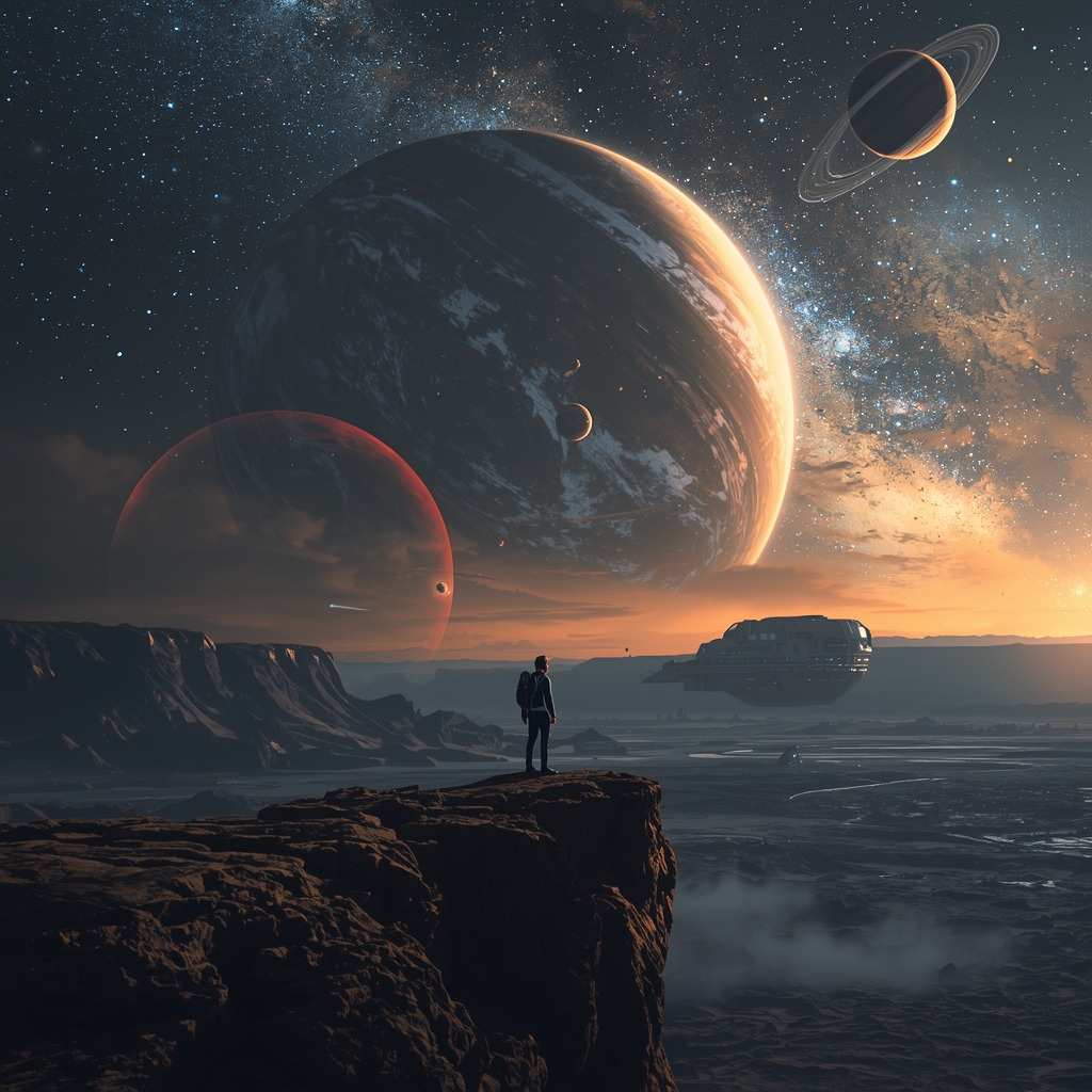 Viral AI Image Prompt – Epic Space Traveler Galaxy Landscape | Viral Gemini Ai Prompt