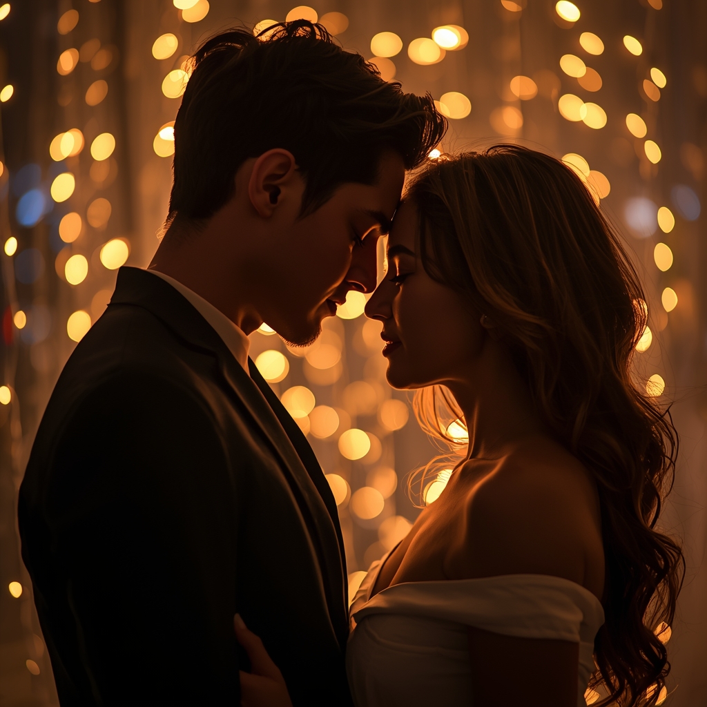 Viral AI Image Prompt – Romantic Forehead Touch Couple Pose | Fantasy Ai Prompt