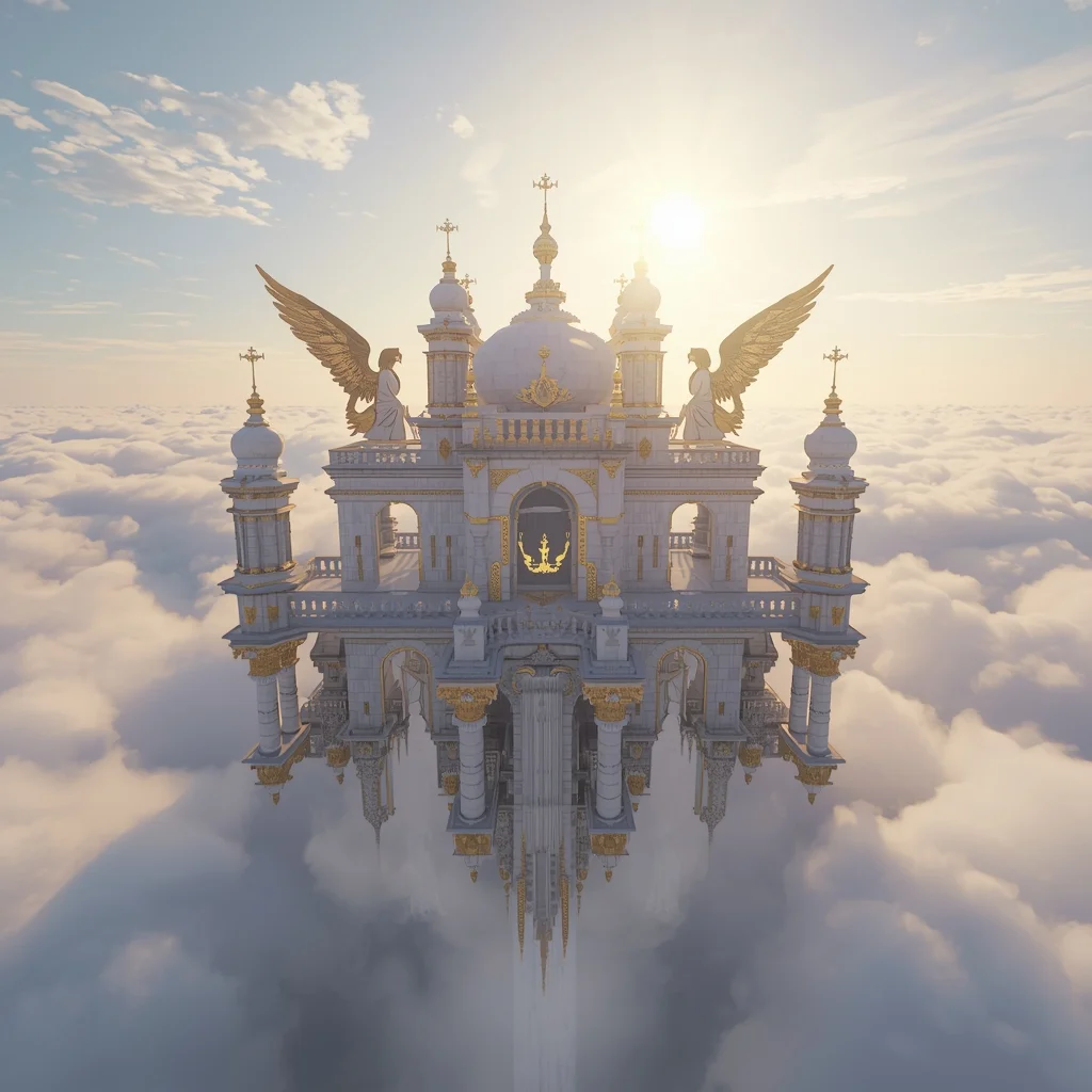 Viral Angelic Palace in the Sky Fantasy Scene | Prompt For Gemini