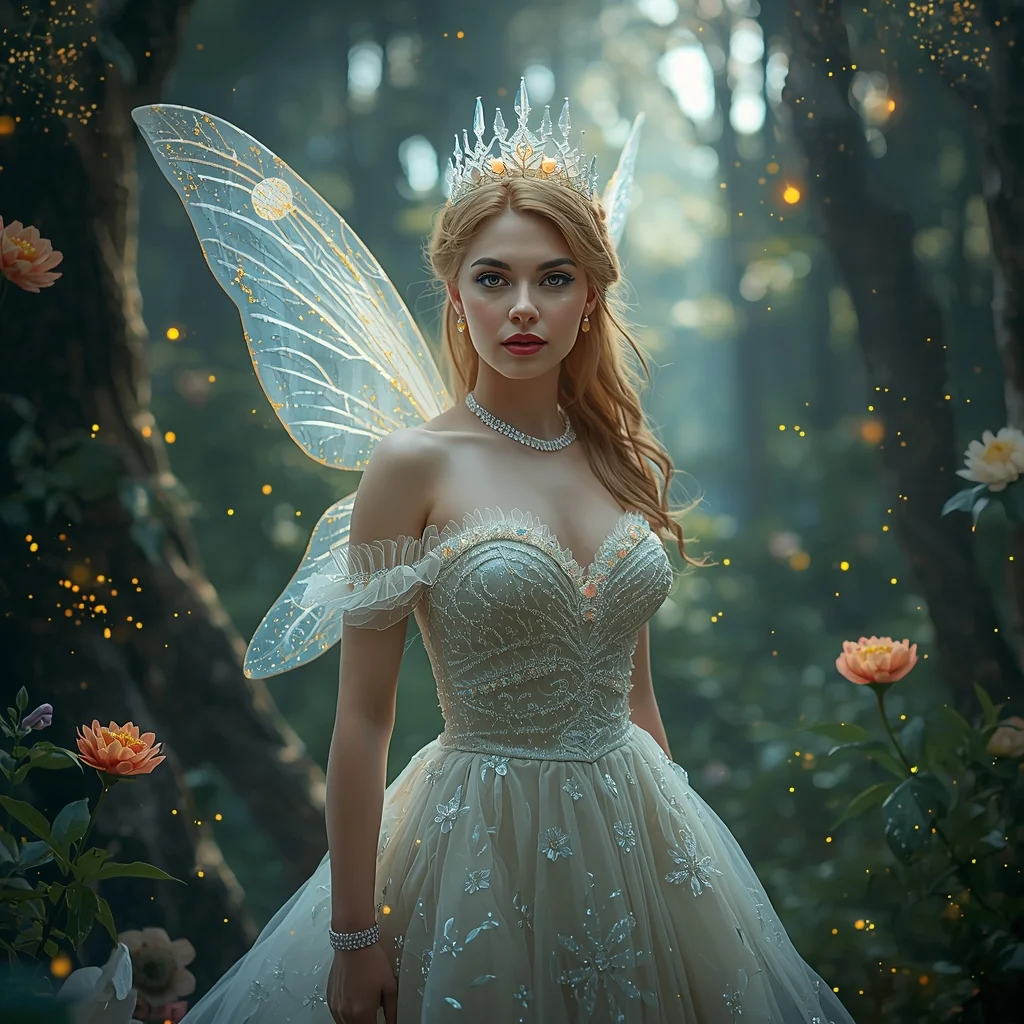 Viral Enchanted Forest Fairy Queen Portrait | Image To Prompt